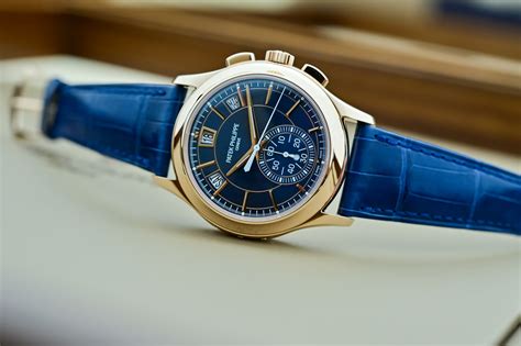 patek philippe chronograph blue